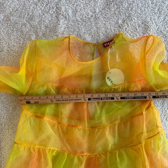 STAUD Staud Hyacinth Maxi Dress In Multi Sunray Large NWT - Picture 9 of 15